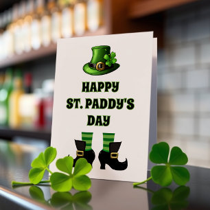 Lycklig St. Patrick's Day Leprechaun Funny Helgkort