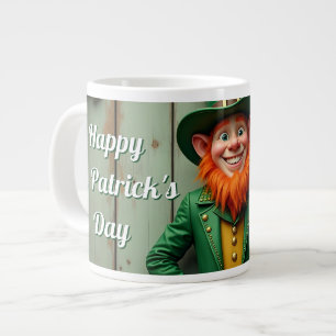 Lycklig St. Patrick's Day Leprechaun Jumbo Mugg