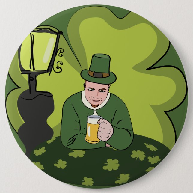 "LYCKLIG ST. PATRICK'S DAY’ LEPRECHAUN KNAPP (Framsida)