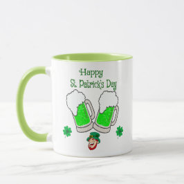 Lycklig St. Patrick's Day Leprechaun Mugg