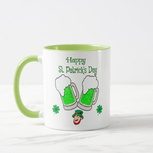 Lycklig St. Patrick's Day Leprechaun Mugg (Vänster)