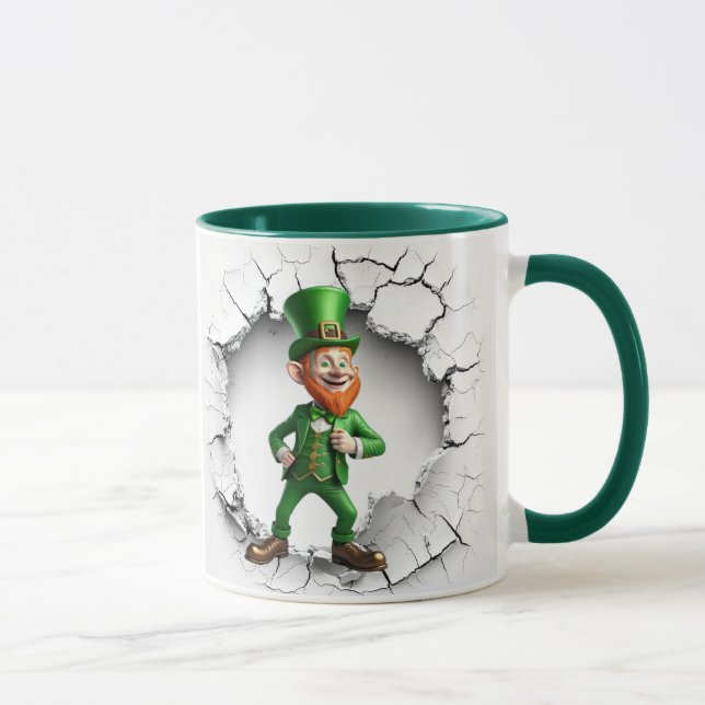 Lycklig St. Patrick's Day Leprechaun Mugg (Höger)