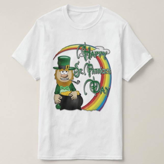 Lycklig St patricks day Leprechaun T Shirt (Design framsida)