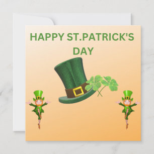 LYCKLIG ST. PATRICK'S DAY Leprechaunss Jig Julkort