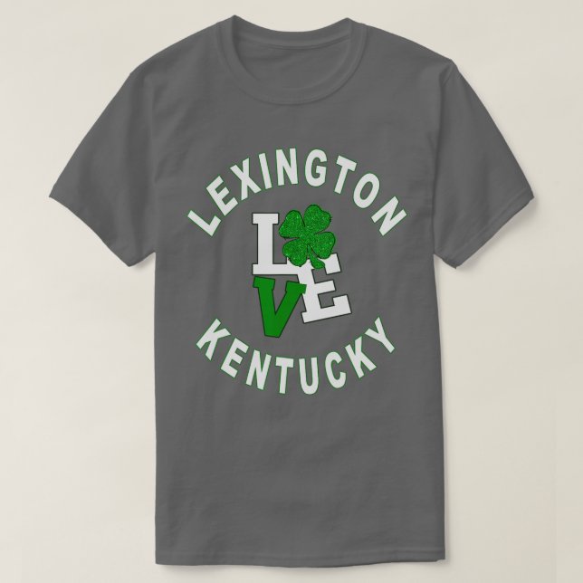 Lycklig St patricks day Lexington Kentucky TShirt T Shirt (Design framsida)