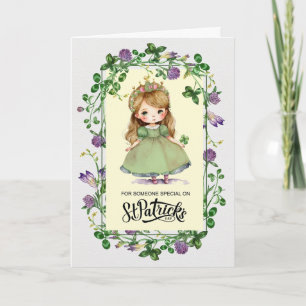 Lycklig St. Patrick's Day. Little Irish Princess C Kort