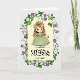 Lycklig St. Patrick's Day. Little Irish Princess Kort