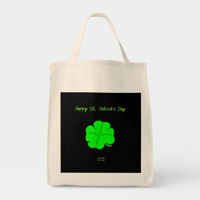 Lycklig St. Patrick's Day Livsmedel Tote Tygkasse (Framsidan)