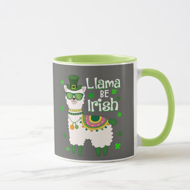 Lycklig St. Patrick's Day Llama mugg (Höger)