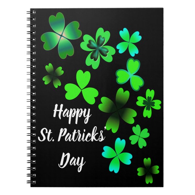 Lycklig St. Patrick's Day, Lucky Klöver Anteckningsbok (Framsidan)