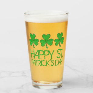 Lycklig St. Patrick's Day Lucky Shamrock Klöver Glaskopp
