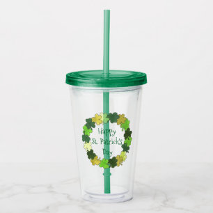 Lycklig St. Patrick's Day Lucky Shamrock Klöver Take Away Mugg