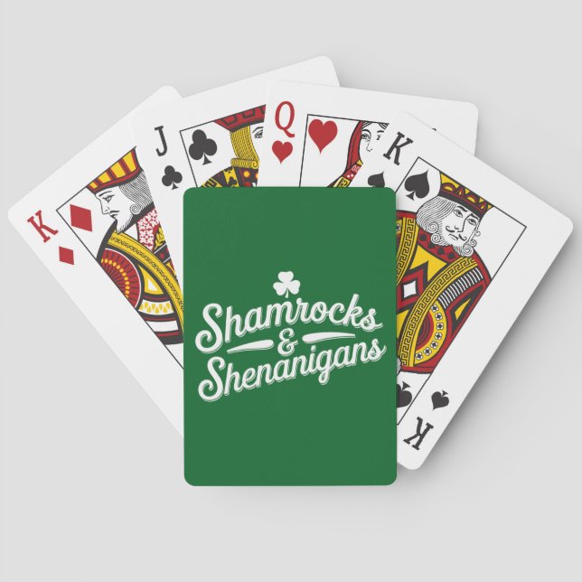 Lycklig St patricks day Lucky Shamrock&Shenanigans Casinokort (Baksidan)
