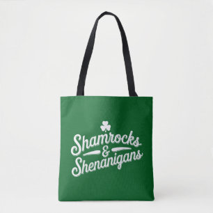 Lycklig St patricks day Lucky Shamrock&Shenanigans Tygkasse