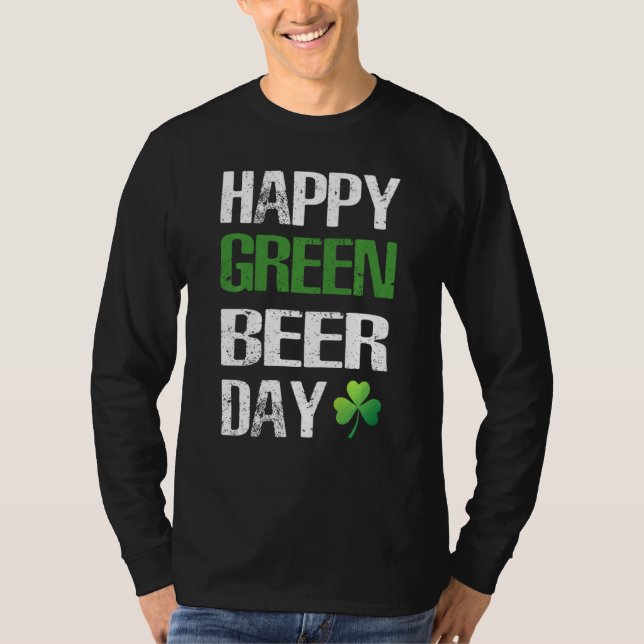 Lycklig St patrick's day Ludny Grönt Beer Irish Dr T Shirt (Framsida)