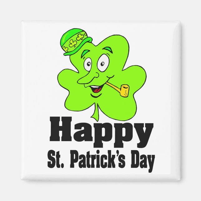 Lycklig St. Patrick's Day Magnet (Framsidan)