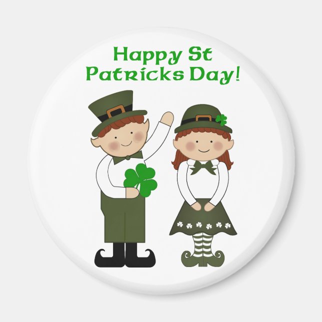 Lycklig St. Patrick's Day magnet (Framsidan)