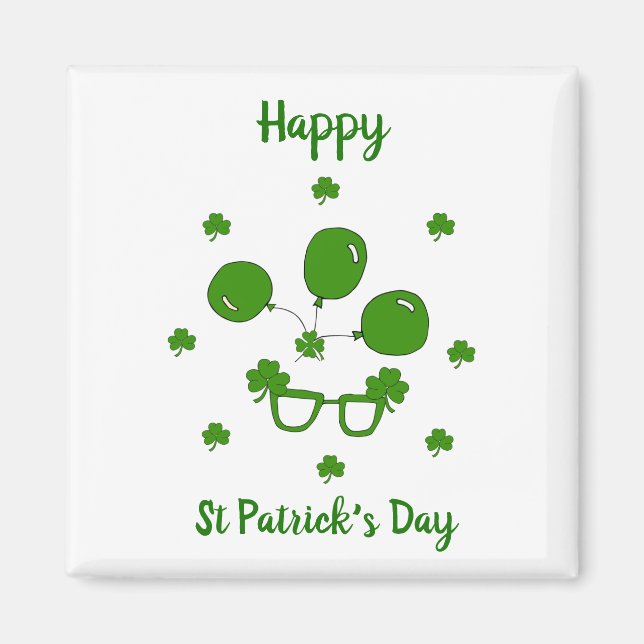Lycklig St patrick's day Magnet (Framsidan)