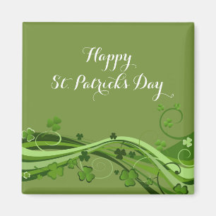 Lycklig St. Patrick's Day Magnets Blommigt Klöver Magnet
