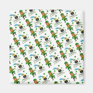 Lycklig St. Patrick's Day Magnets Leprechaun Magnet