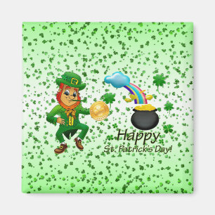 Lycklig St. Patrick's Day Magnets Rainbow Magnet