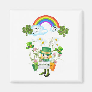 Lycklig St. Patrick's Day Magnets Rainbow Magnet
