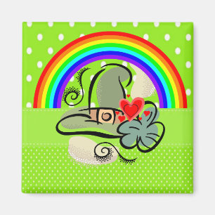 Lycklig St. Patrick's Day Magnets Rainbow Magnet