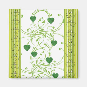 Lycklig St. Patrick's Day Magnets Shamrock Blommig Magnet