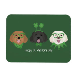 Lycklig St patricks day Maltipoo Hundar Magnet