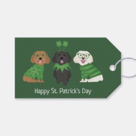 Lycklig St patricks day Maltipoo Hundar Presentetikett