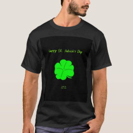 Lycklig St. Patrick's Day Manar Black Basic T Shir T Shirt