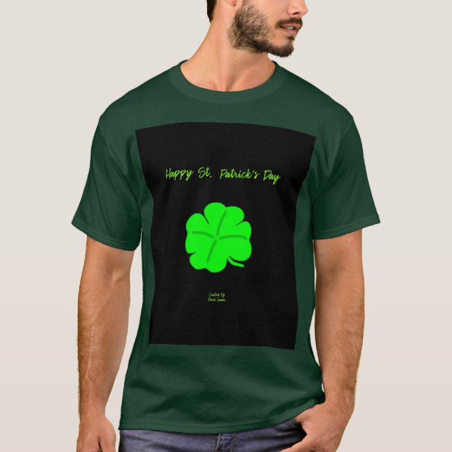 Lycklig St. Patrick's Day Manar Deep Forest T Shir T Shirt (Framsida)
