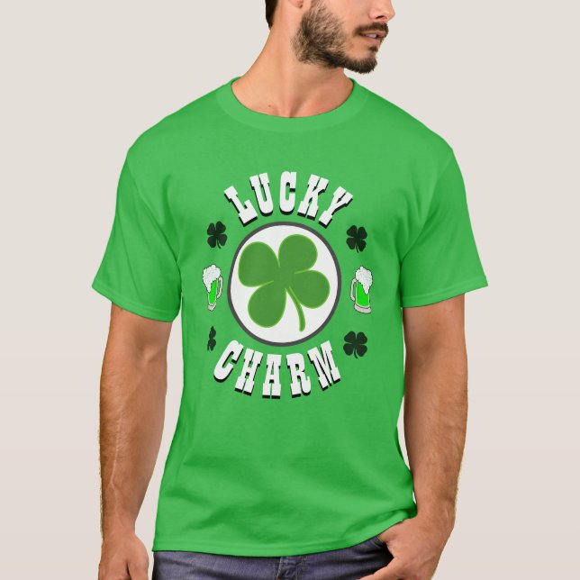 Lycklig St patrick's day Manar Novelty Mode Lucky T Shirt (Framsida)