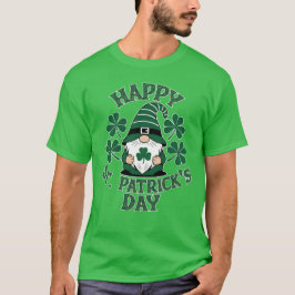 Lycklig St patricks day med Cute Irish Gnome T Shirt