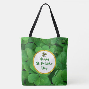 Lycklig St. Patrick's Day med Grönt Klöver Tygkasse