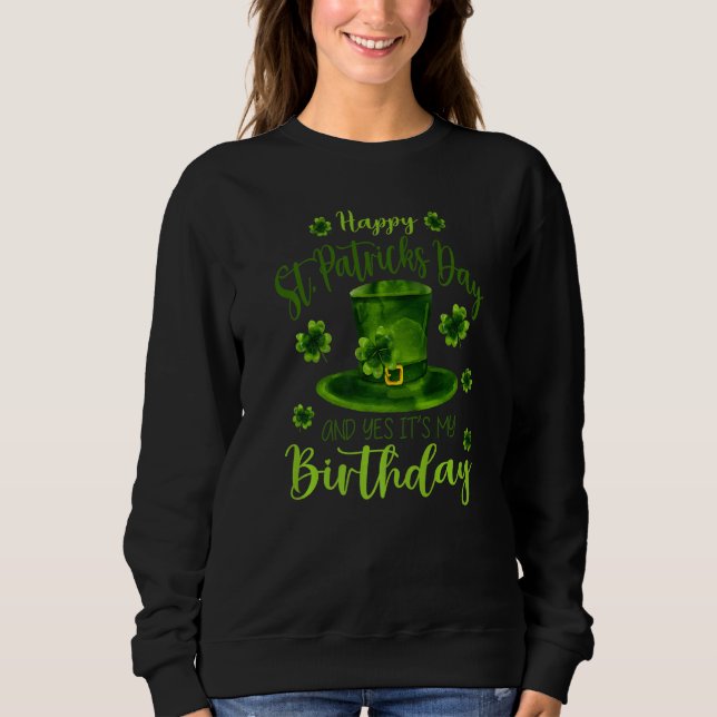 Lycklig St patricks day: Min födelsedag Born Irish T Shirt (Framsida)