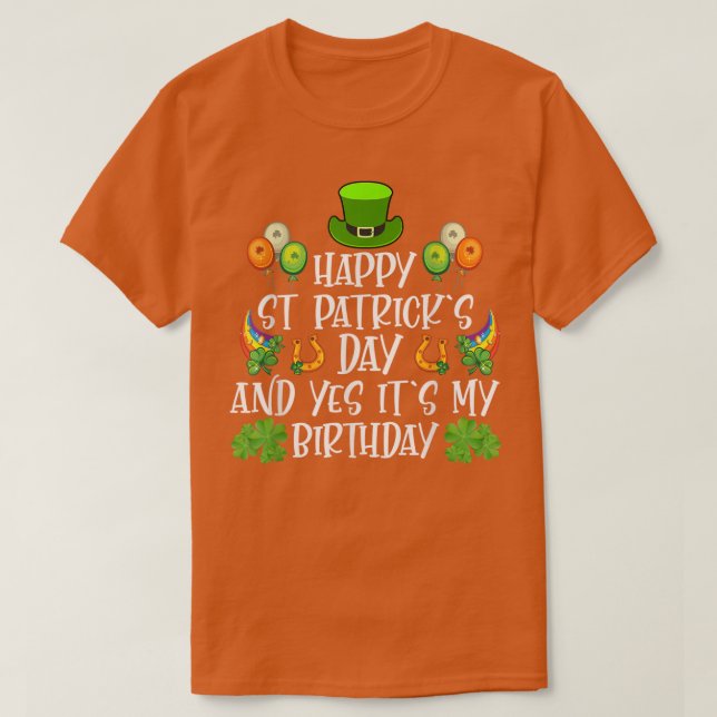 Lycklig St patricks day: Min födelsedag Born Irish T Shirt (Design framsida)