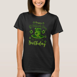Lycklig St patricks day: Min födelsedag Born Irish T Shirt