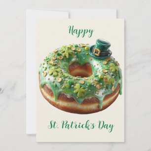 Lycklig St. Patrick's Day Munk med Leprechaunhatt Inbjudningar