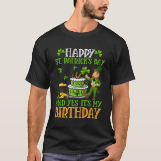 Lycklig St patricks day och dess Leprechaun T Shirt