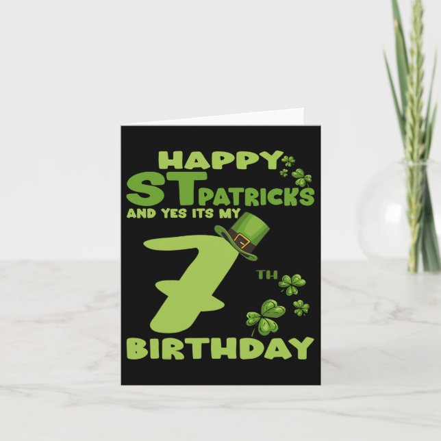 Lycklig St patricks day och ja, det är min 7:e föd Kort (Framsida)