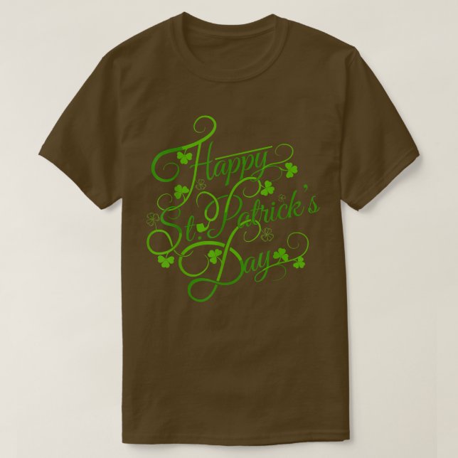 Lycklig St patricks day och schamprock T Shirt (Design framsida)