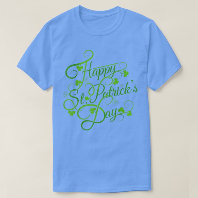 Lycklig St patricks day och schamprock T Shirt (Design framsida)