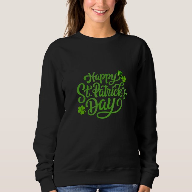 Lycklig St patricks day och Shamrock Classic 8 T Shirt (Framsida)