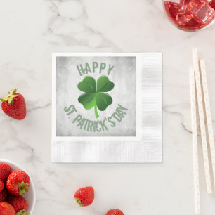 Lycklig St. Patrick's Day Papper Napkins Pappersservett
