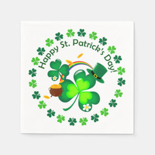 Lycklig St. Patrick's Day Pappersservett
