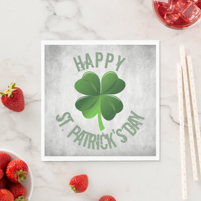 Lycklig St. Patrick's Day Pappersservett (Insitu)