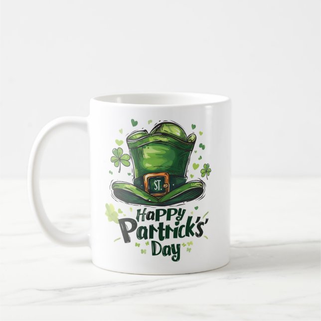 Lycklig St. Patrick's Day Party Kaffemugg (Vänster)