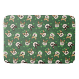 Lycklig St patricks day Pembroke Welsh Corgi Hunda Badrumsmatta