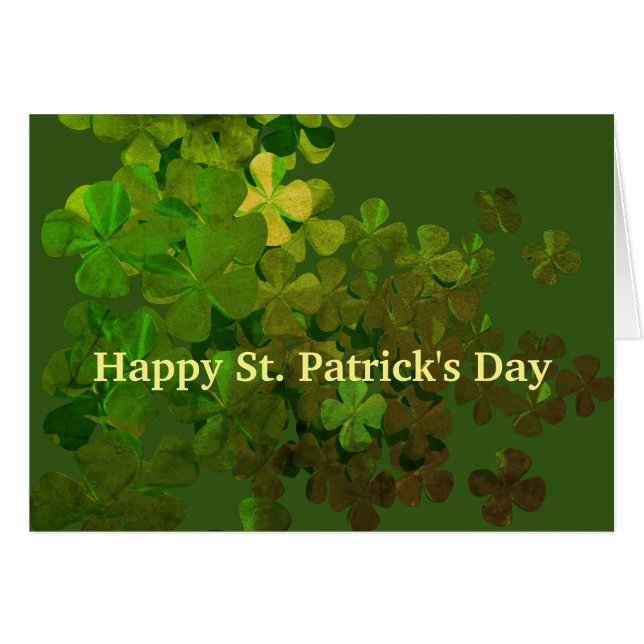 Lycklig St. Patrick's Day ,personlig Hälsningskort (Framsidan Horizontal)